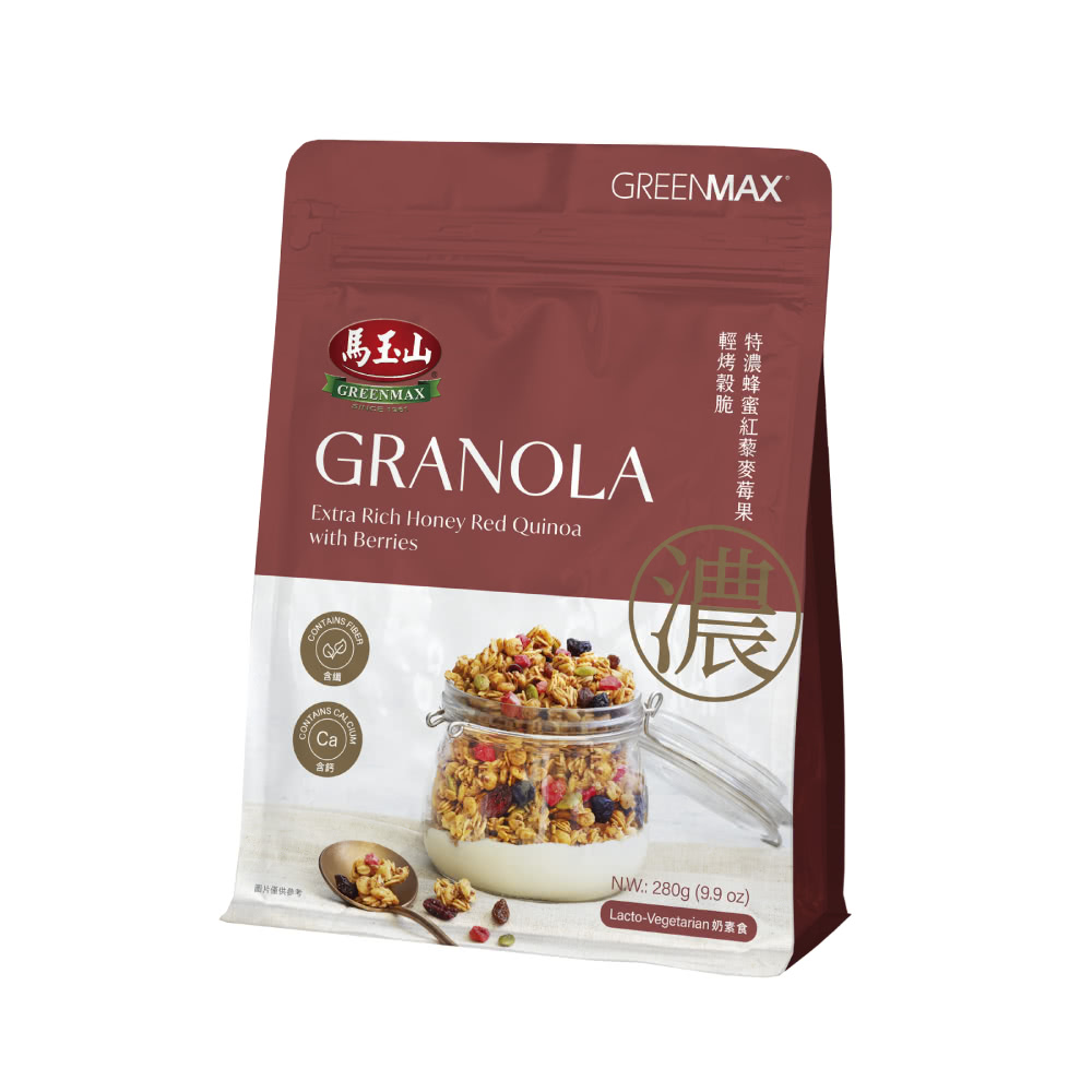 馬玉山 特濃輕烤穀脆燕麥片280g/袋 莓果蜂蜜紅藜麥/莓果黑可可/黑芝麻堅果/蘋果肉桂核桃/莓果椰奶奇亞籽