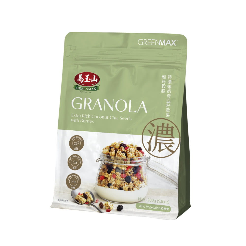 馬玉山 特濃輕烤穀脆燕麥片280g/袋 莓果蜂蜜紅藜麥/莓果黑可可/黑芝麻堅果/蘋果肉桂核桃/莓果椰奶奇亞籽