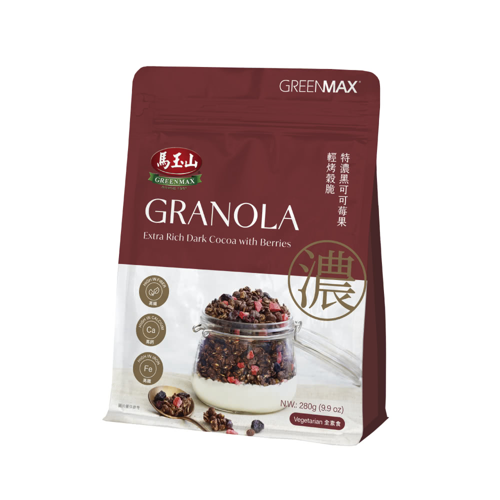 馬玉山 特濃輕烤穀脆燕麥片280g/袋 莓果蜂蜜紅藜麥/莓果黑可可/黑芝麻堅果/蘋果肉桂核桃/莓果椰奶奇亞籽