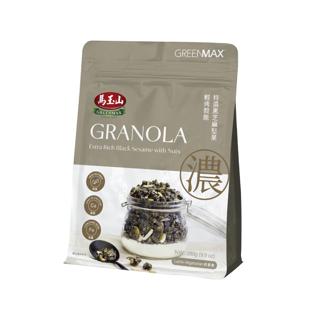 馬玉山 特濃輕烤穀脆燕麥片280g/袋 莓果蜂蜜紅藜麥/莓果黑可可/黑芝麻堅果/蘋果肉桂核桃/莓果椰奶奇亞籽