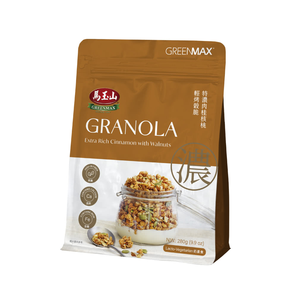 馬玉山 特濃輕烤穀脆燕麥片280g/袋 莓果蜂蜜紅藜麥/莓果黑可可/黑芝麻堅果/蘋果肉桂核桃/莓果椰奶奇亞籽