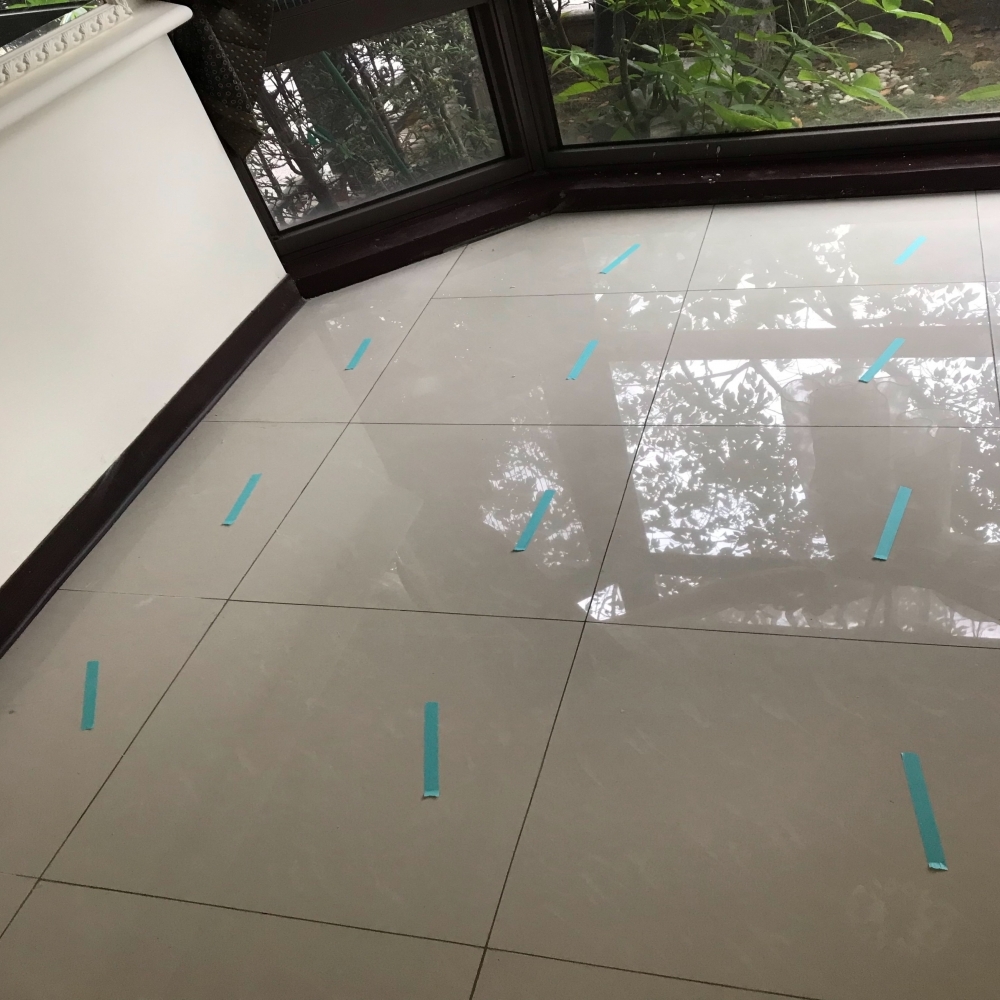 地磚隆起爆裂-新北林口住家