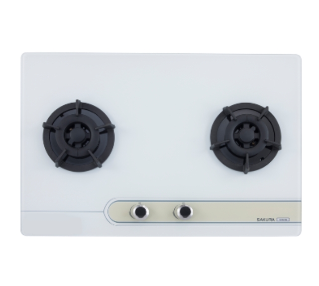 櫻花 G2623GW/G2623GB二口大面板易清檯面爐