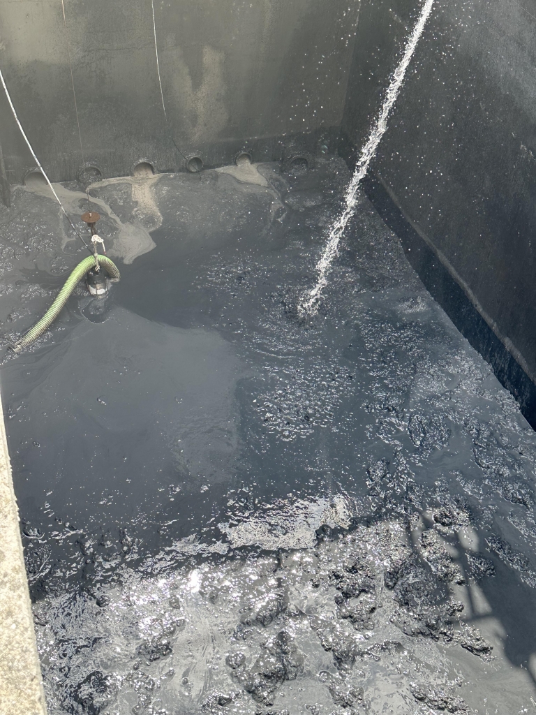 永科汚水廠污泥暫存槽｜高雄水刀通管