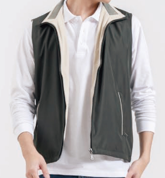 【ME CH】防潑水網裡背心｜配條領·跳色款