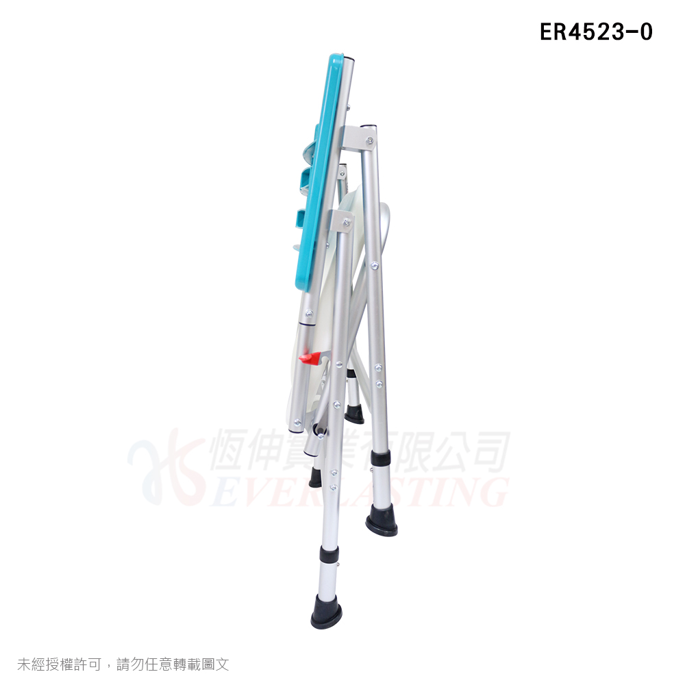 鋁合金無輪收合便椅-霧銀(軟/硬墊)