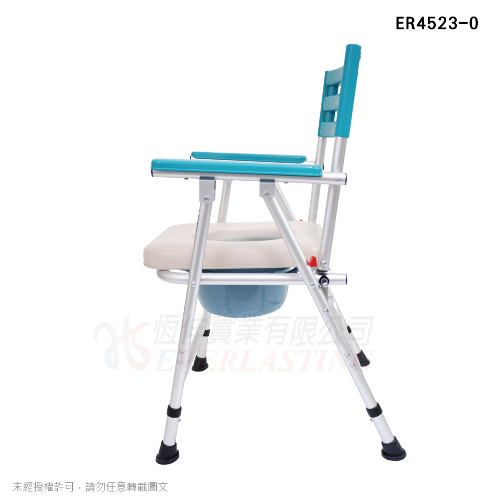 鋁合金無輪收合便椅-霧銀(軟/硬墊)