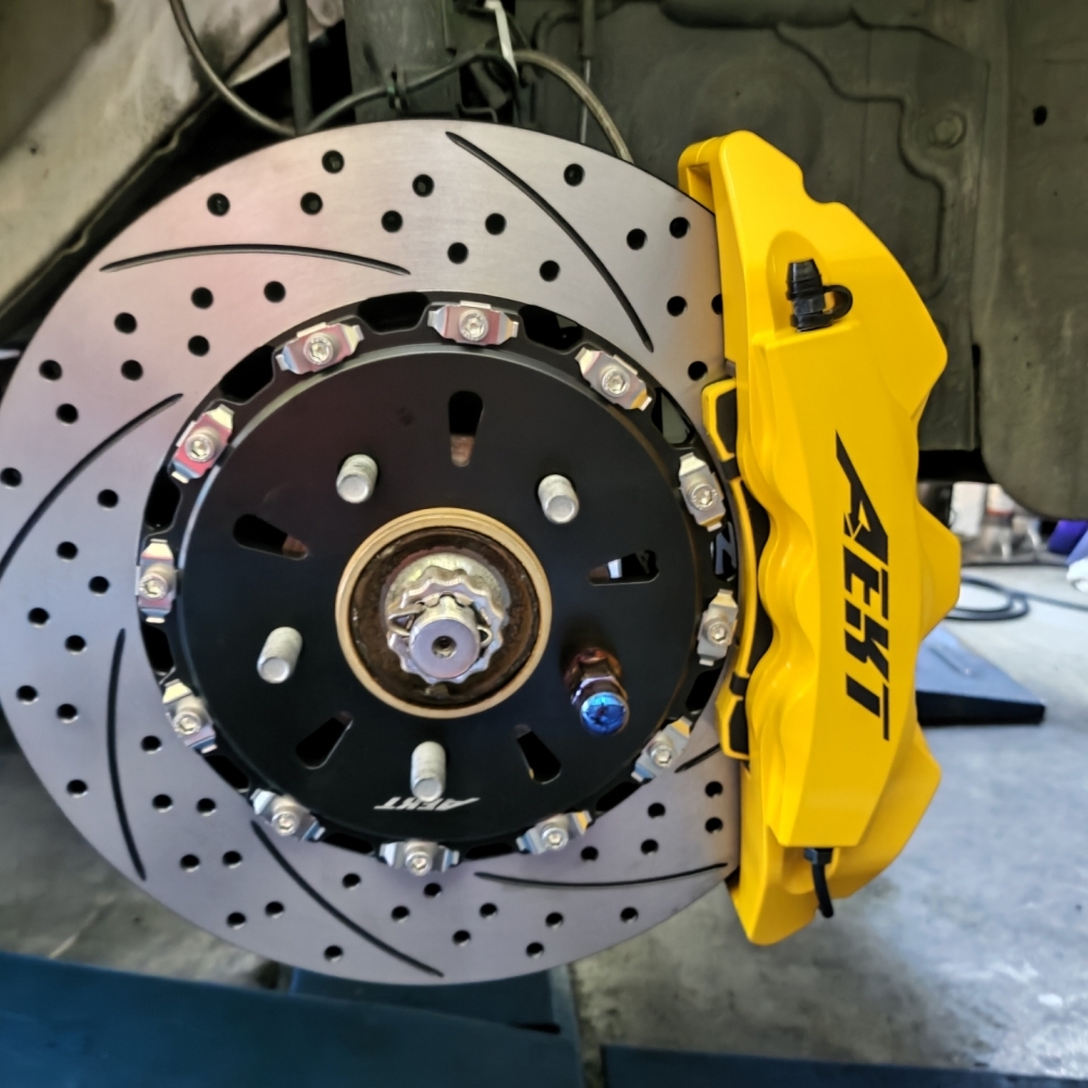 全新台製AEKT ST系列大六活塞卡鉗+全浮動380mm碟盤套組