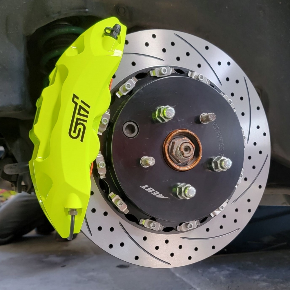 全新台製AEKT GT系列大四活塞卡鉗+全浮動380mm碟盤套組