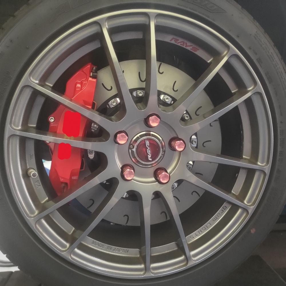 全新台製AEKT RT系列大六活塞卡鉗+全浮動355mm碟盤套組