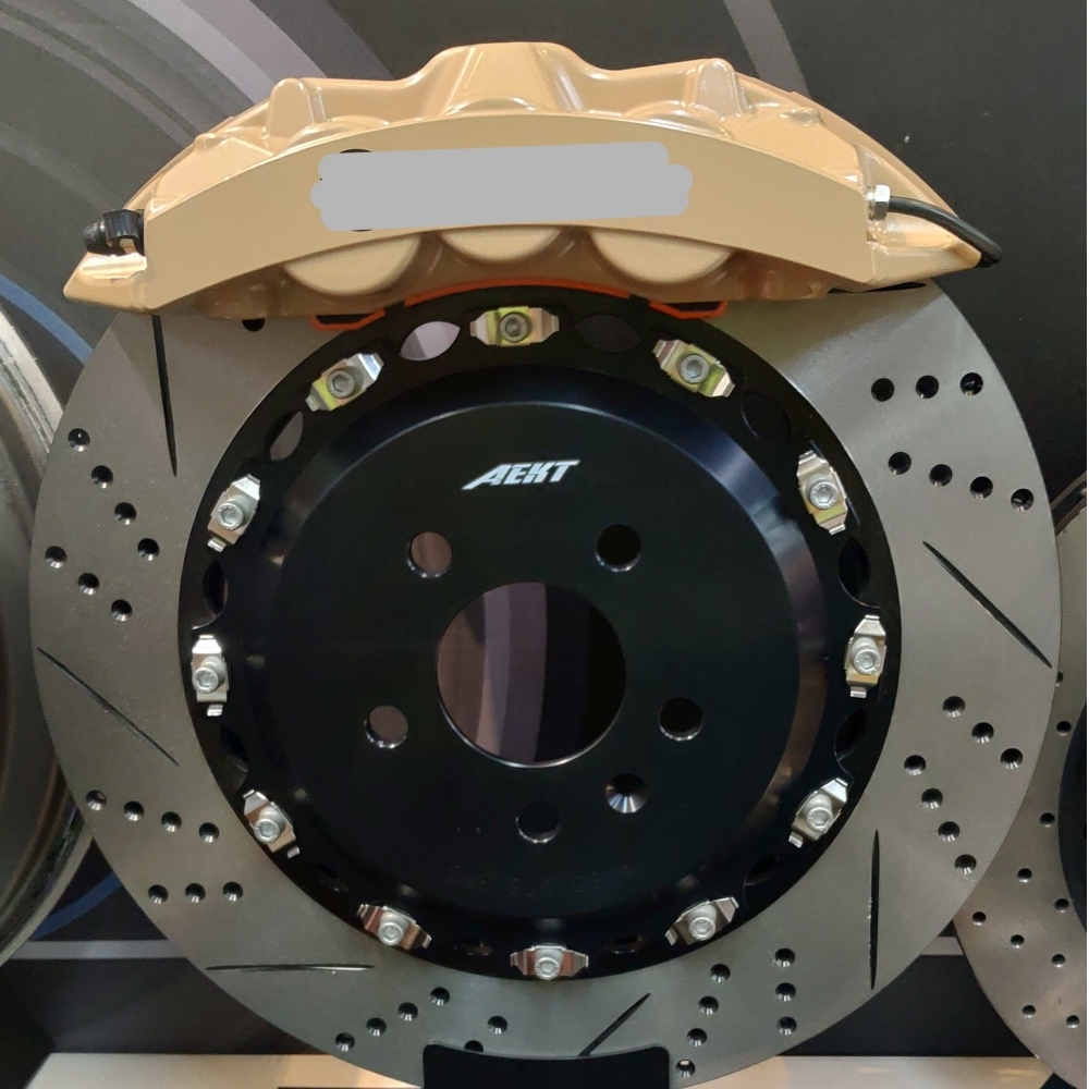 全新台製AEKT FT系列大六活塞卡鉗+全浮動355mm碟盤套組