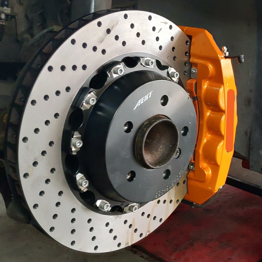 全新台製AEKT FT系列大六活塞卡鉗+全浮動380mm碟盤套組