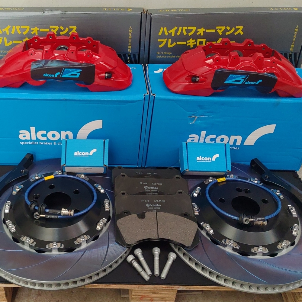 全新總代理ALCON RC6六活塞卡鉗+BELFE 380mm全浮動碟盤套組
