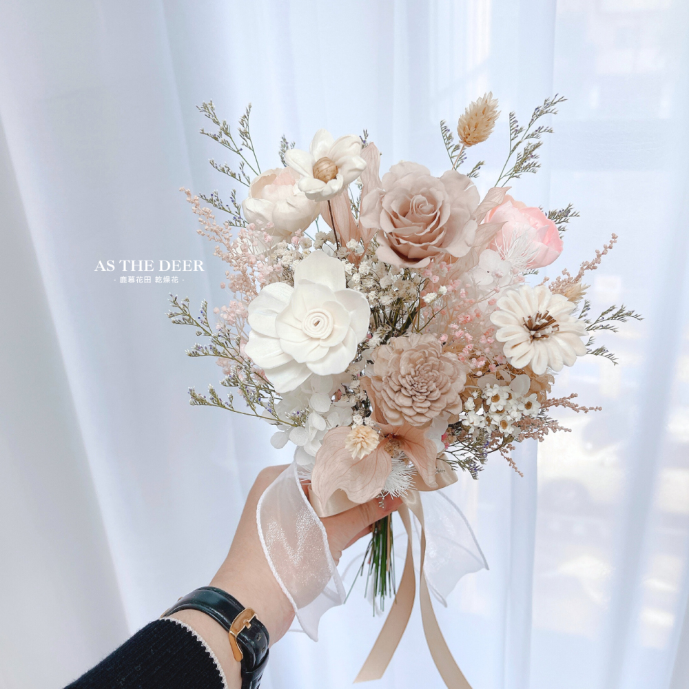 結婚登記小捧花（裸粉、紫色系）