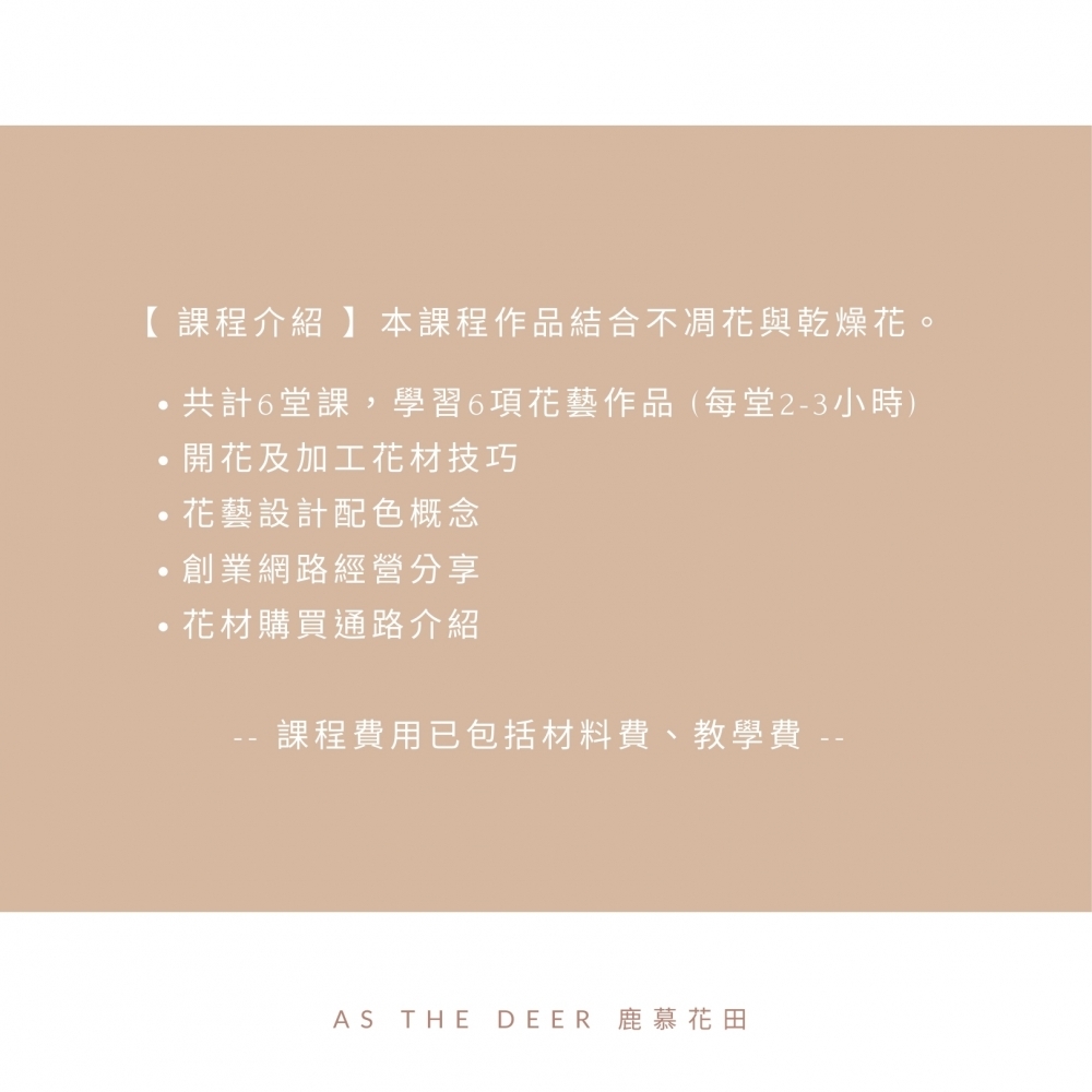 創業套課B・不凋花乾燥花【進修班-常態花禮】