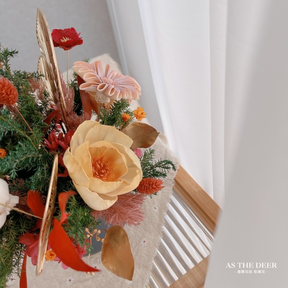 年年有福 永生花春節桌花