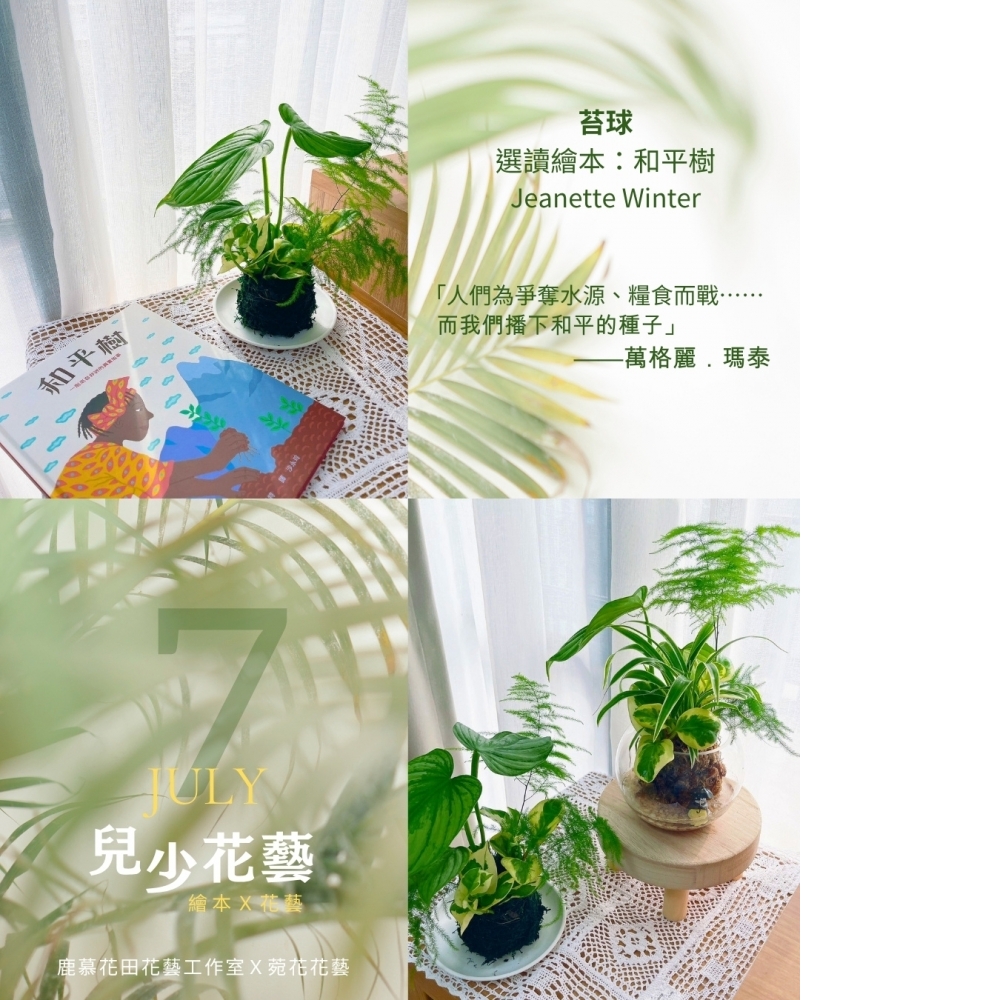 7月 兒童花藝｜繪本 x 園藝