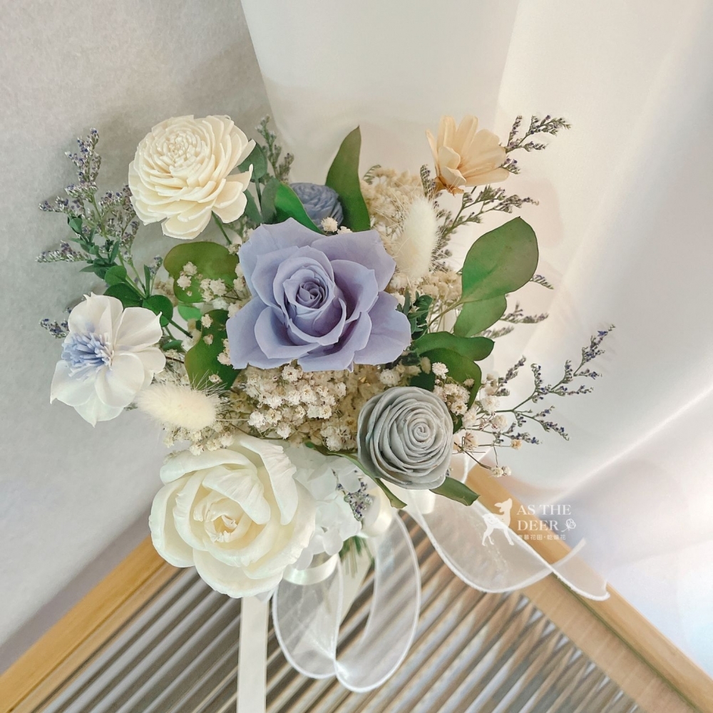 結婚登記小捧花（藍色系）