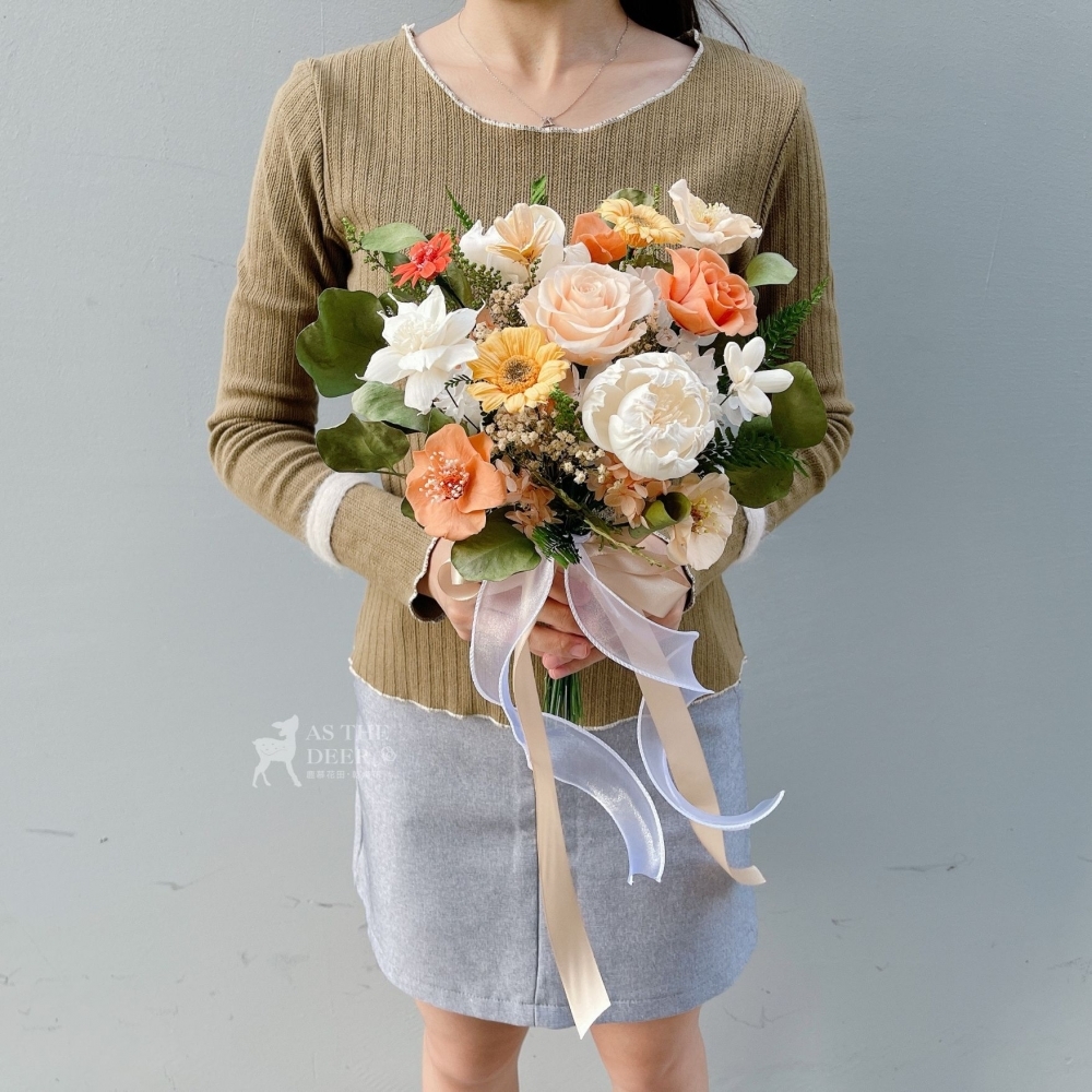 杏暖微光・永生新娘捧花