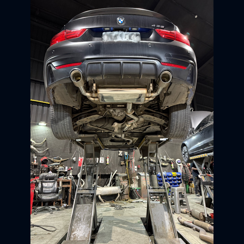 BMW F32 435 全段 pop 黨派直通 中尾段 炮彈 尾桶閥門