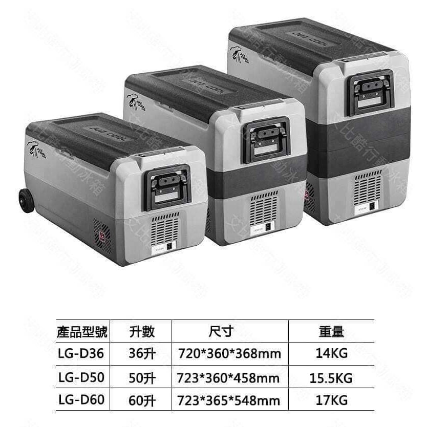  LG-D36公升(含變壓器)-台灣品牌艾比酷LG系列雙槽/冷凍冷藏分離行動冰箱.保固2年