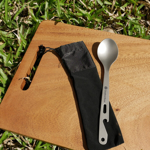 Outdoorbase 鈦系列-純鈦【帶開瓶器湯匙】-27463