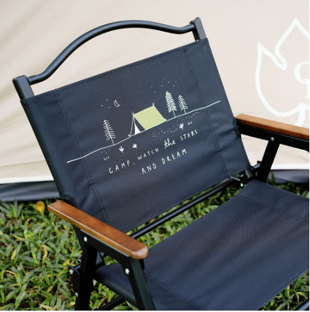 Z1軍風折疊椅-逐夢星空-20846-(黑色)