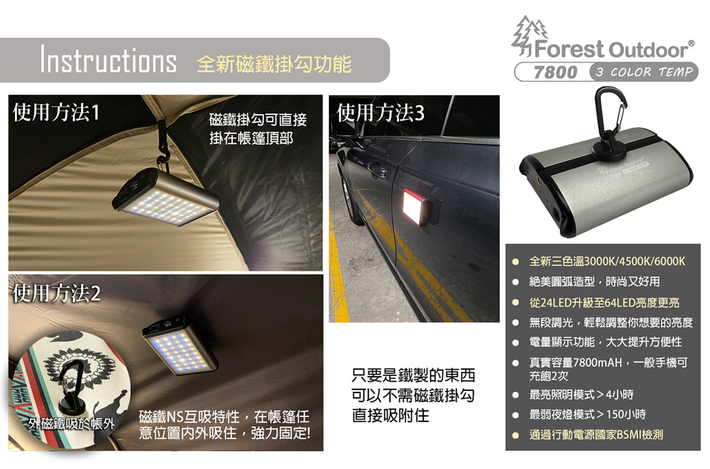 ForestOutdoor 3.5代 小巨人行動電源燈 露營燈