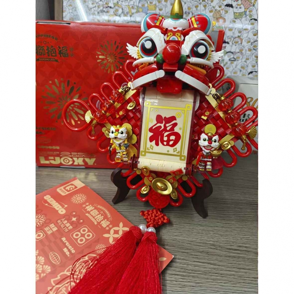 現貨森寶祥獅報福新年開運擺件