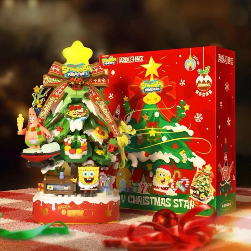 Areax磚區聖誕樹積木八音盒