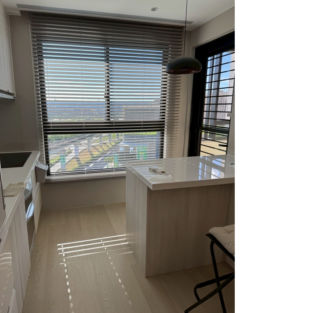 50mm灰色素面實木百葉