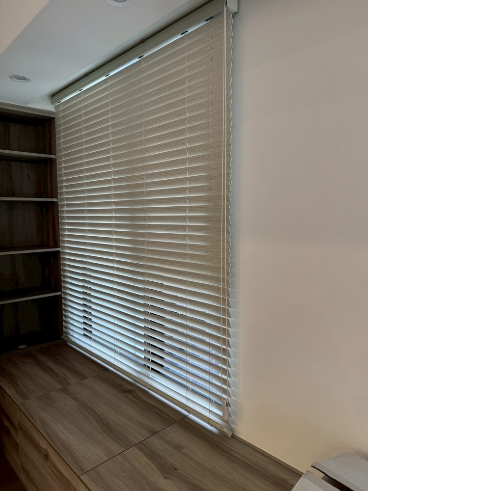 50mm米白印刷木紋仿木百葉