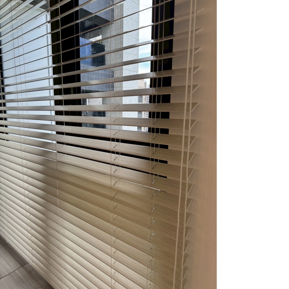 50mm米白印刷木紋仿木百葉