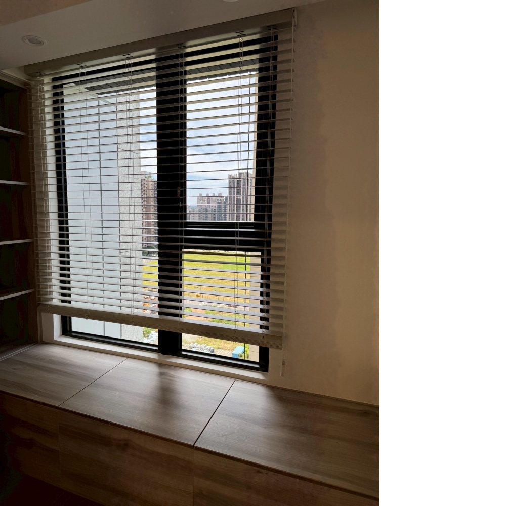 50mm米白印刷木紋仿木百葉