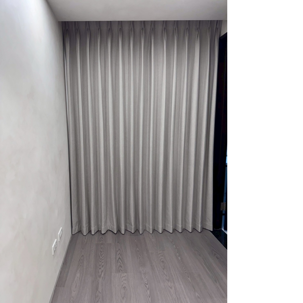 奶茶色麻感亞麻紋全遮光科技布