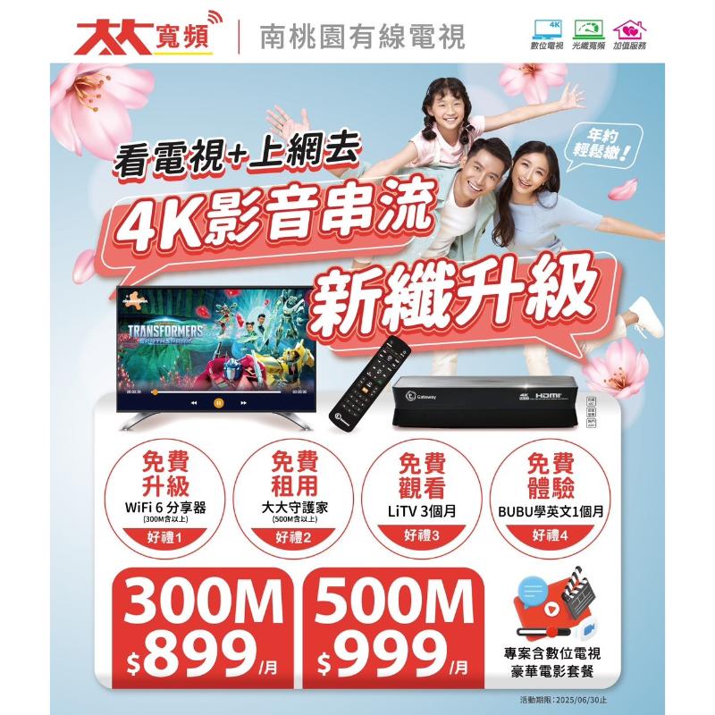 有線電視＋光纖上網組
