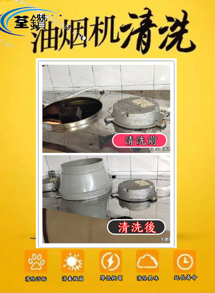 莊頭北傳統式油煙機細拆清洗