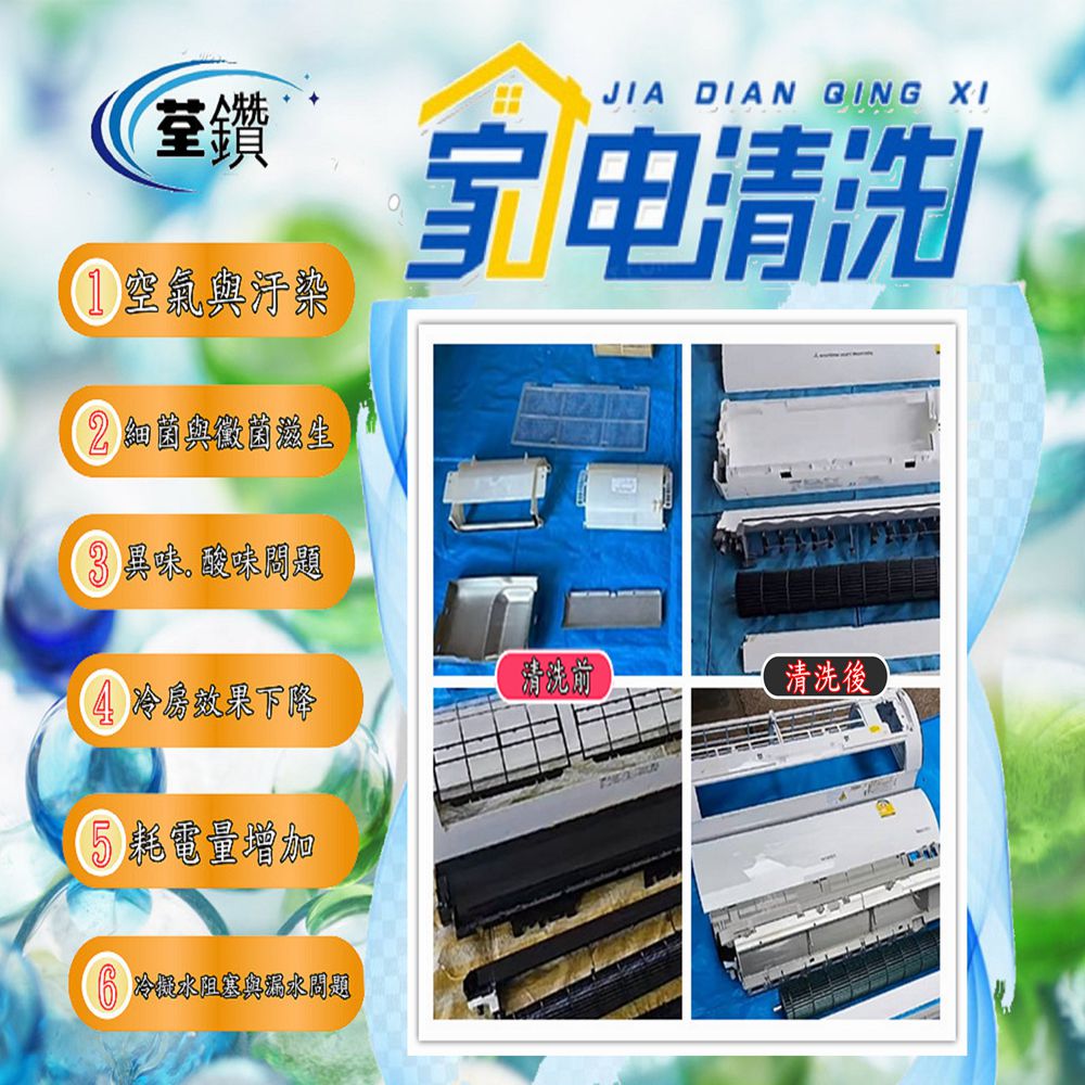 分離式冷氣全機拆解清洗1