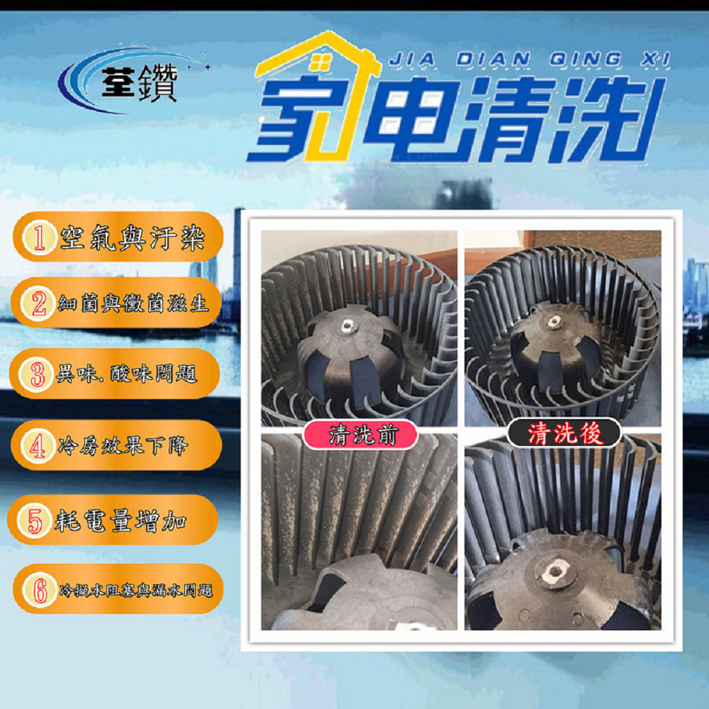 奇美站立式冷氣清洗