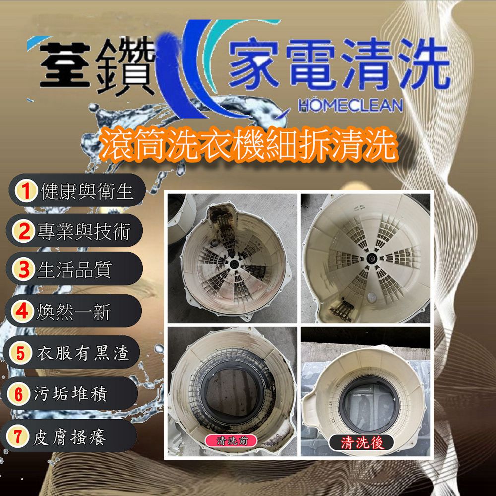 東元滾筒洗衣機細拆清洗