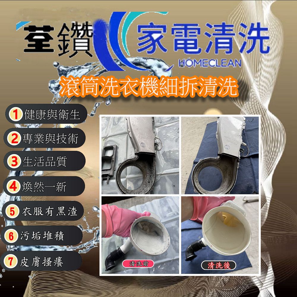 東元滾筒洗衣機細拆清洗