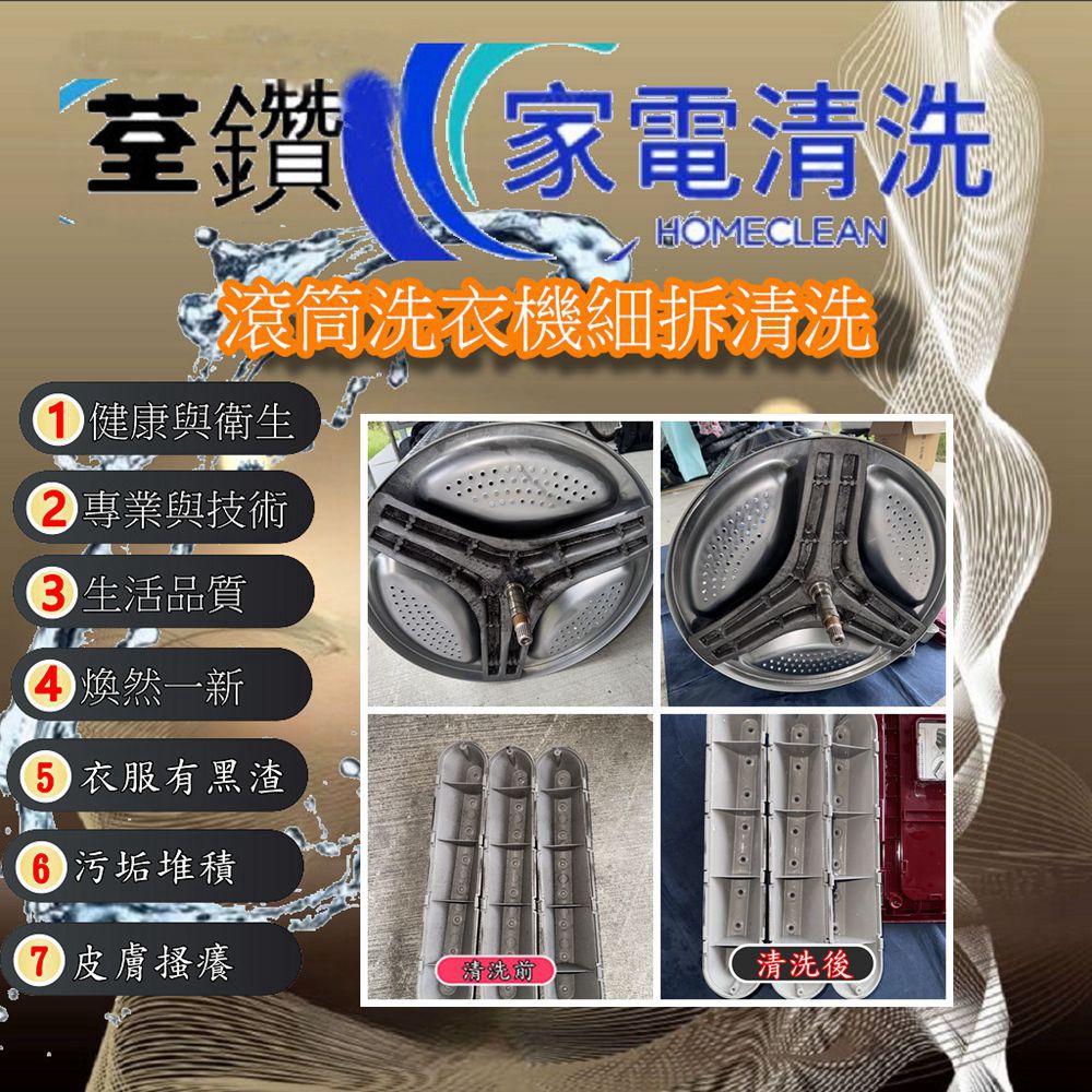 東元滾筒洗衣機細拆清洗