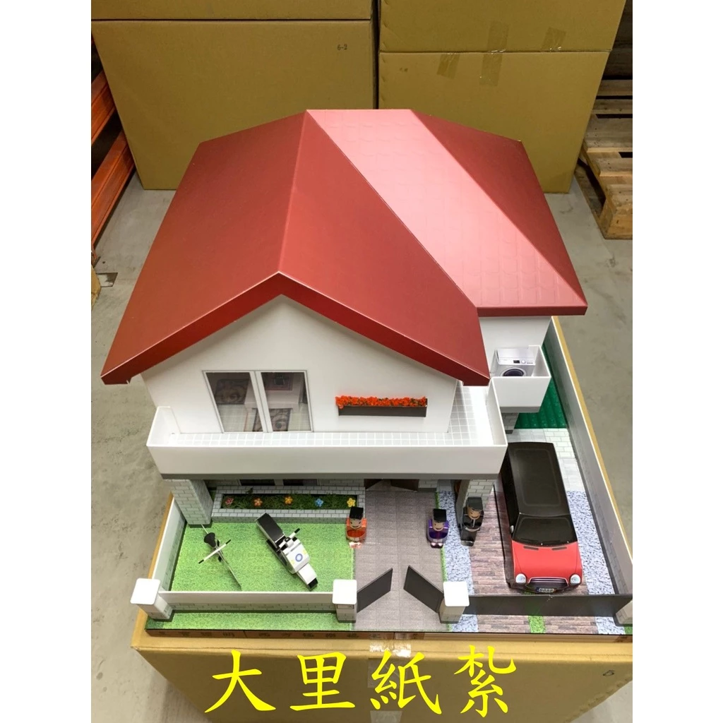 優惠組合 5號別墅 紙紮屋 紙紮 雙層別墅 台製 精緻紙紮 往生 庫錢 拜拜 現貨