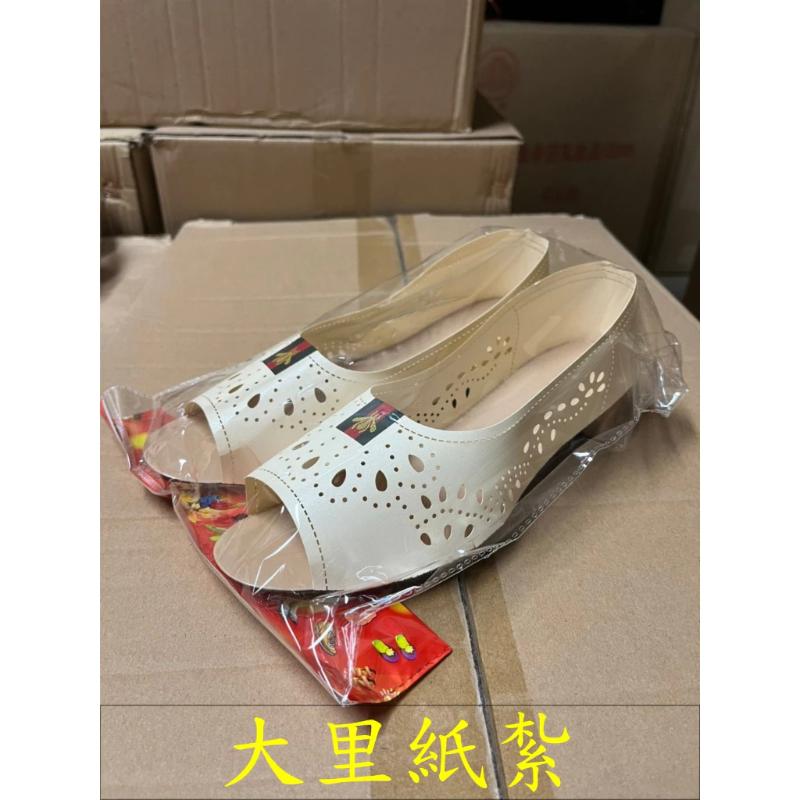 紙紮女鞋 鏤空鞋 女鞋 涼鞋 紙紮 往生 庫錢 拜拜 現貨