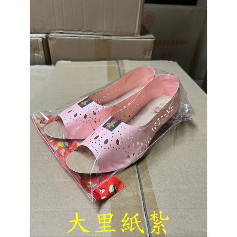 紙紮女鞋 鏤空鞋 女鞋 涼鞋 紙紮 往生 庫錢 拜拜 現貨