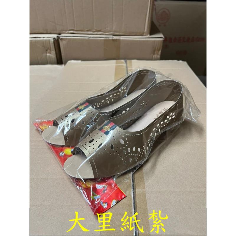 紙紮女鞋 鏤空鞋 女鞋 涼鞋 紙紮 往生 庫錢 拜拜 現貨
