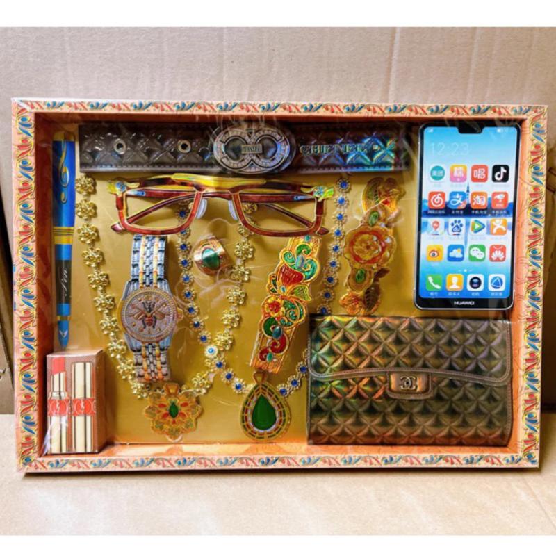 紙紮女首飾 紙紮 首飾 往生 庫錢 拜拜 現貨