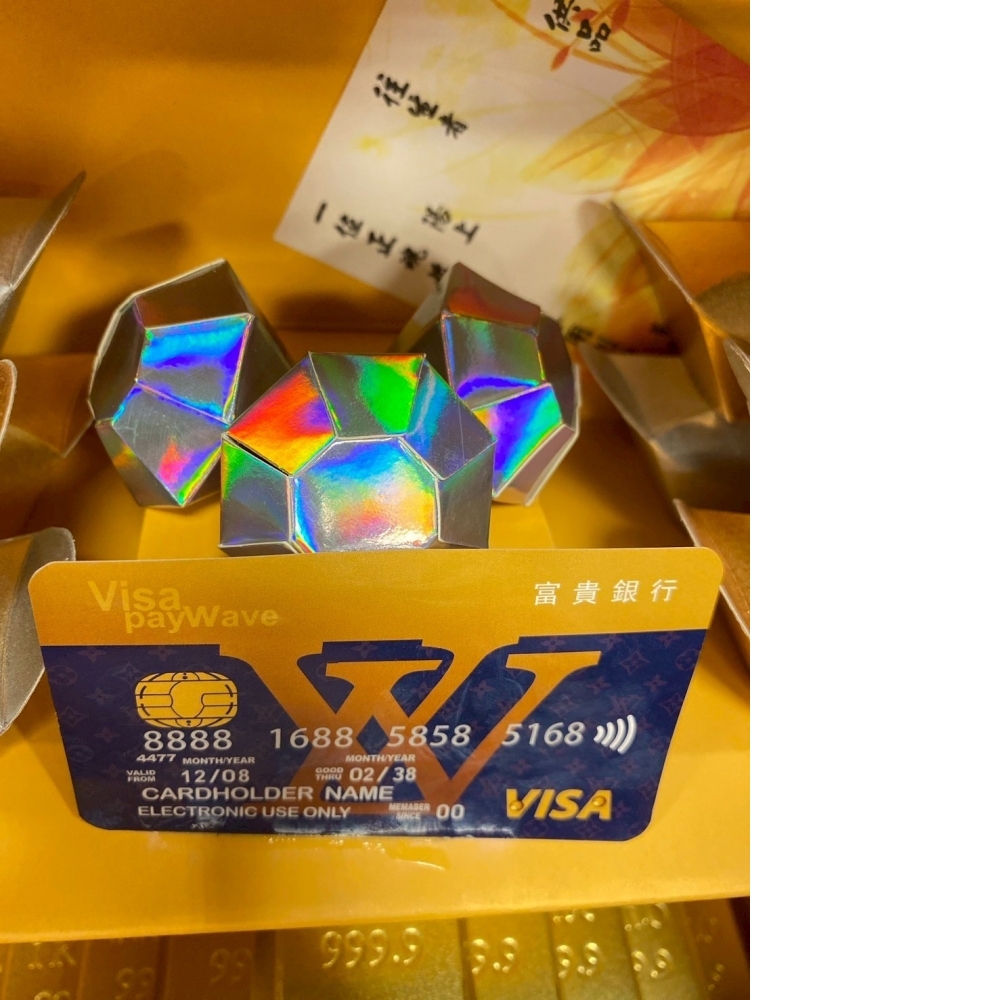 紙紮 LV金庫 保險櫃 元寶 金條 鑽石