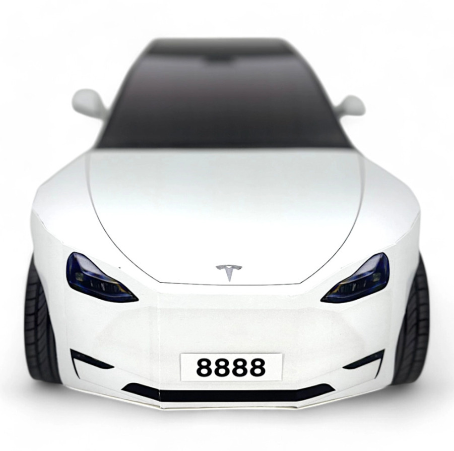 紙紮特斯拉 Tesla Model Y -運動白