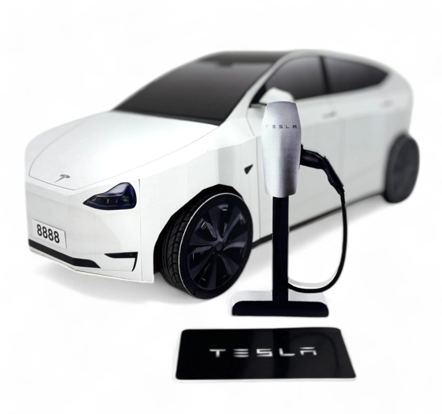 紙紮特斯拉 Tesla Model Y -運動白